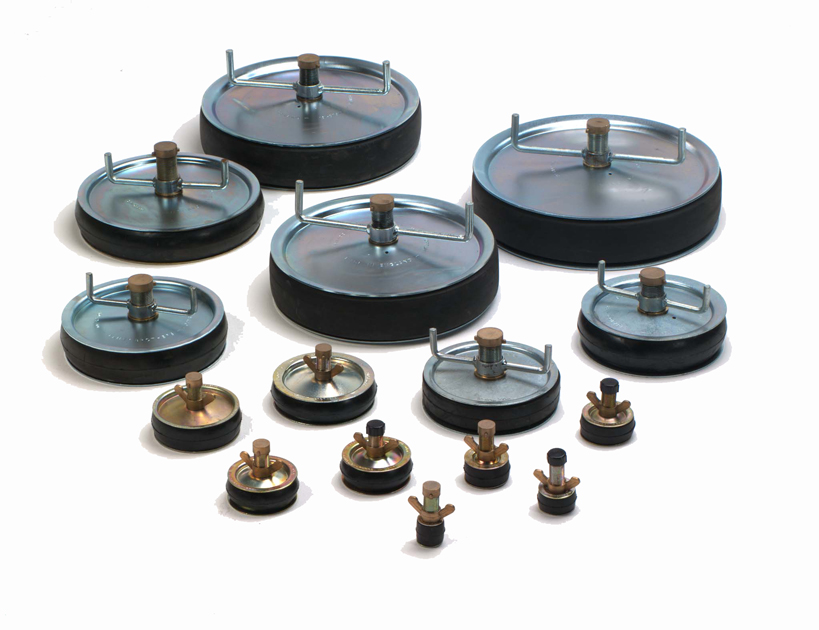 Cilindrische stop met rubberen ring