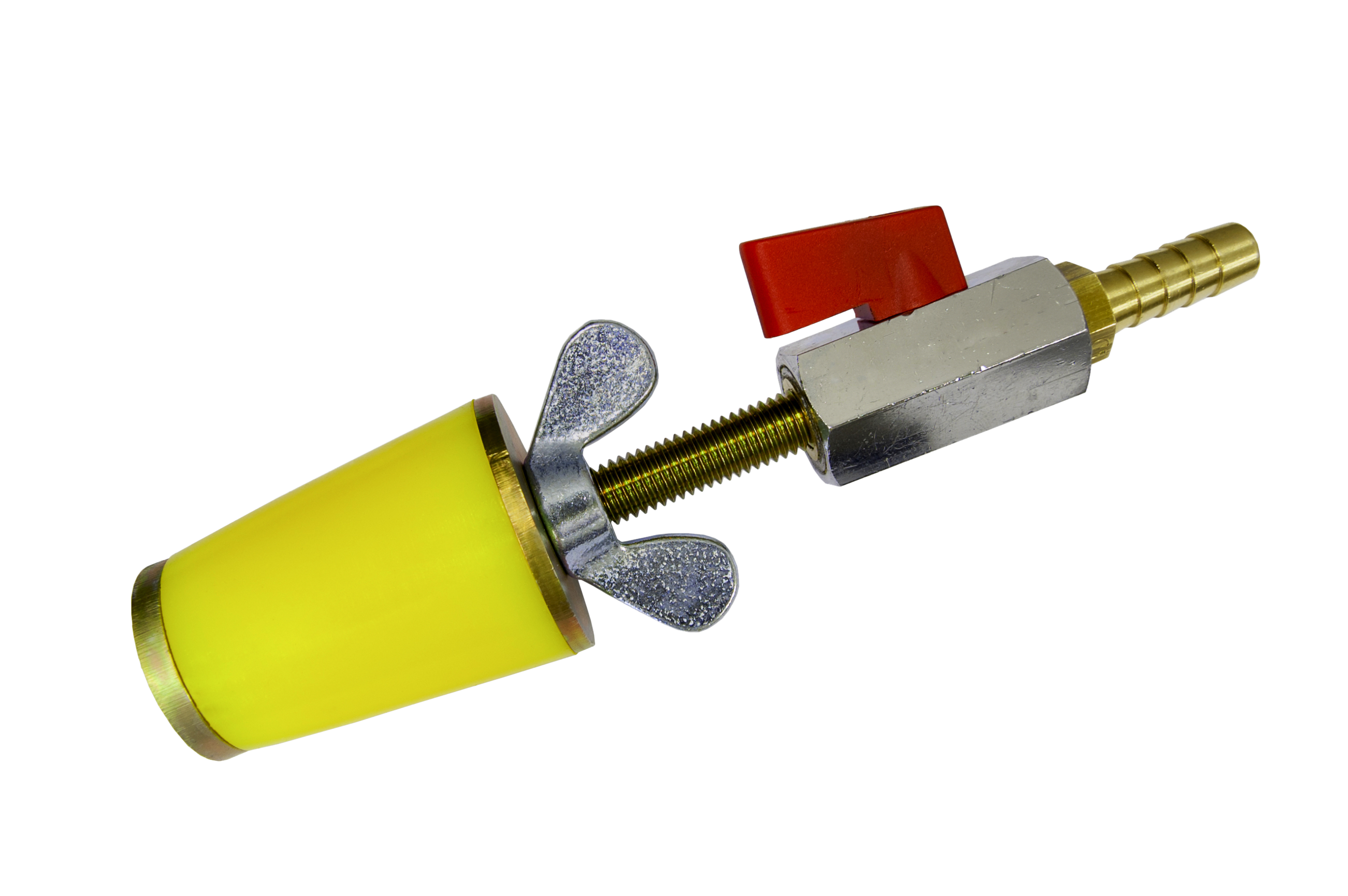 Conische pijpleiding stop met kraan